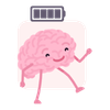 petit cerveau de la communication avec batterie pleine